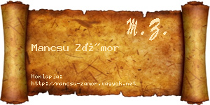 Mancsu Zámor névjegykártya